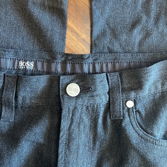 Vintage Hugo Boss Pants  (Alabama) Charcoal size 34-34 5 Pocket Mint Condition - Picture 3 of 13